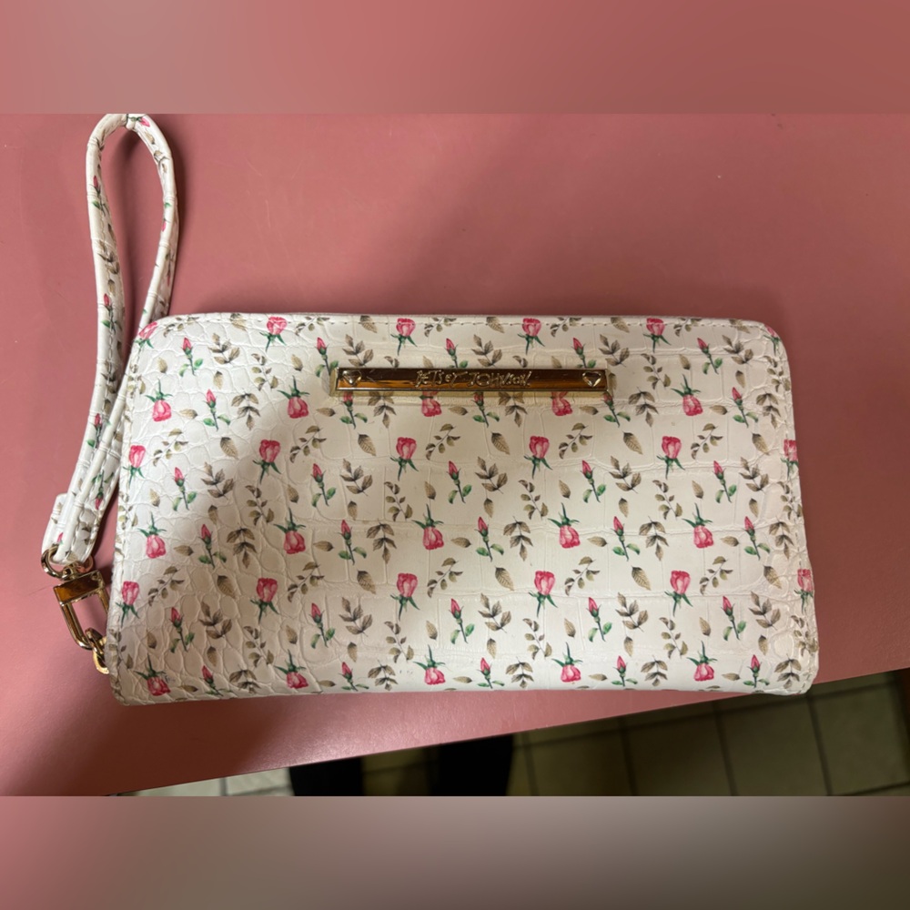 Floral Wallet with Gold Accent